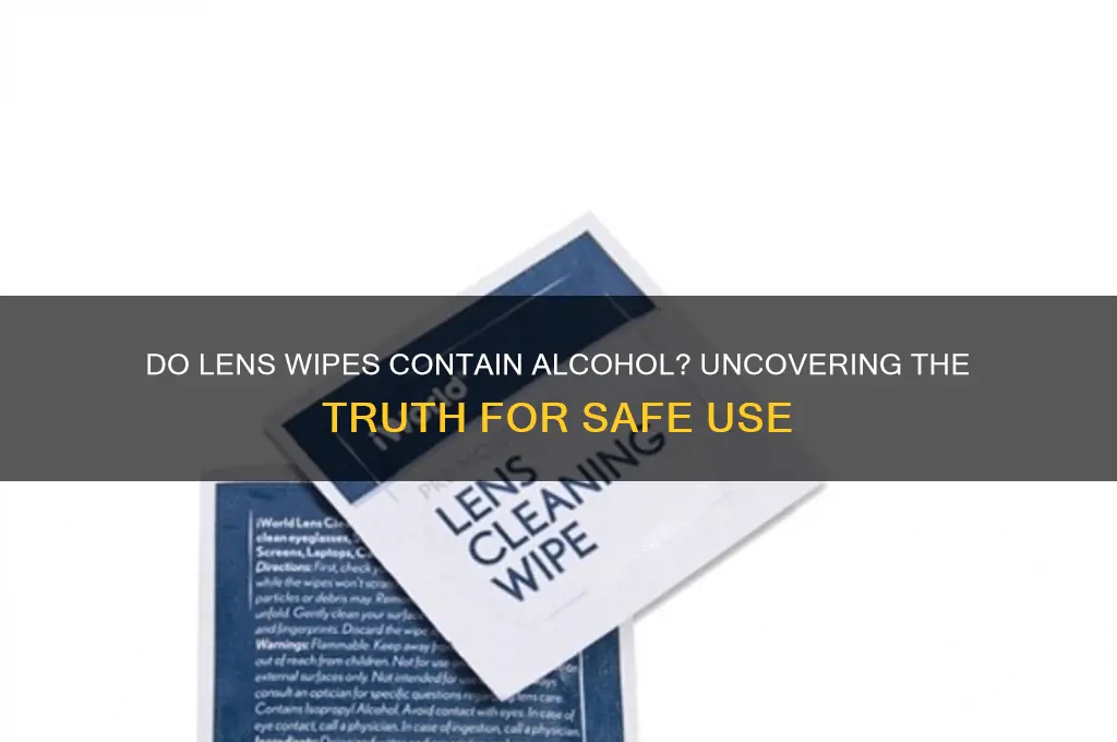 is there alcohol in lens wipes
