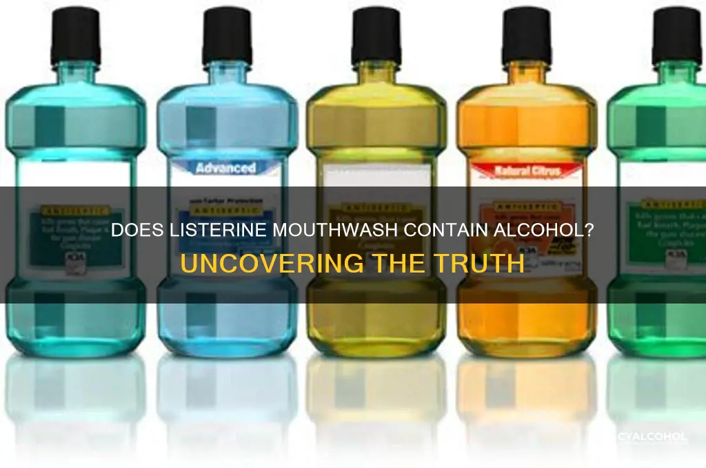 is there alcohol in listerine mouthwash