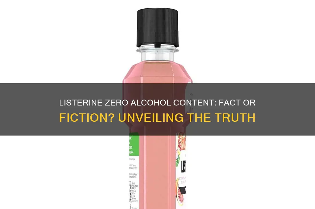 is there alcohol in listerine zero