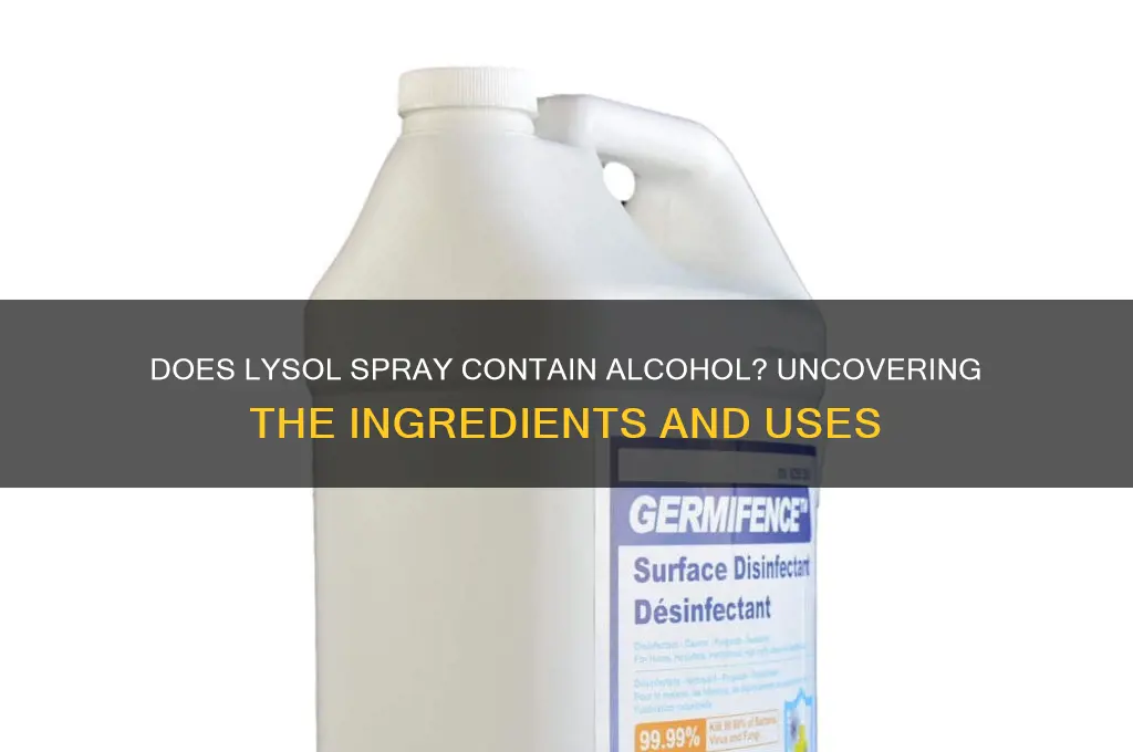 is there alcohol in lysol spray