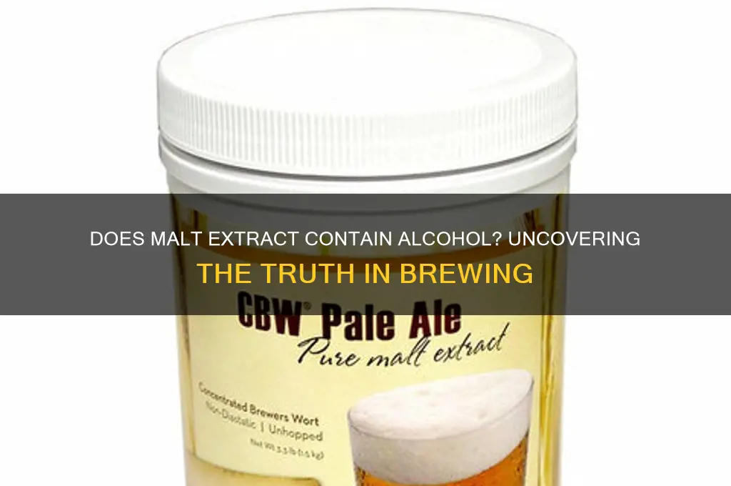 is there alcohol in malt extract