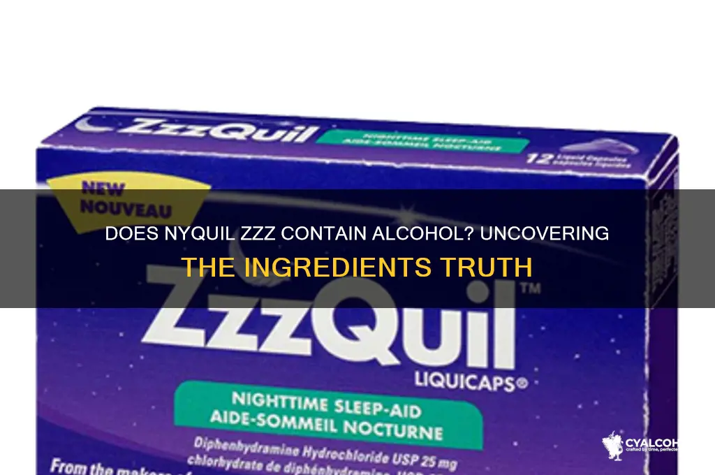is there alcohol in nyquil zzz
