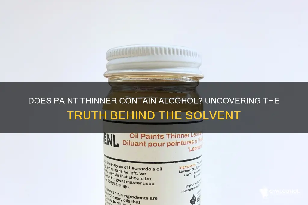 is there alcohol in paint thinner