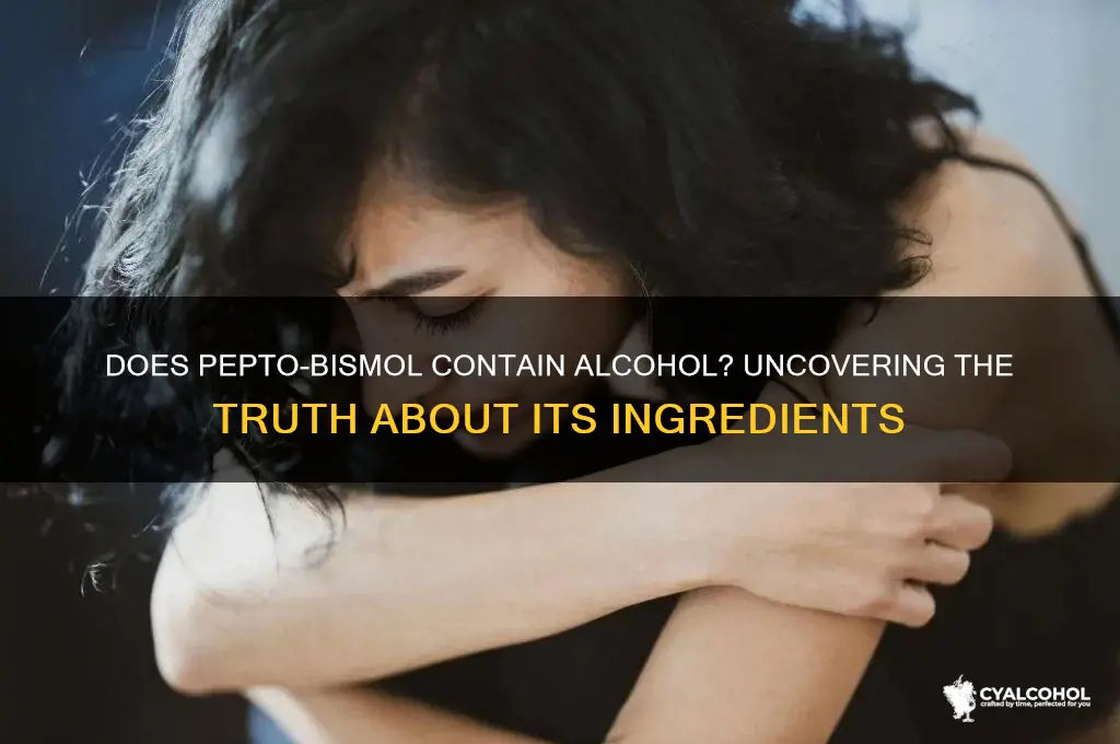 is there alcohol in pepto bismol