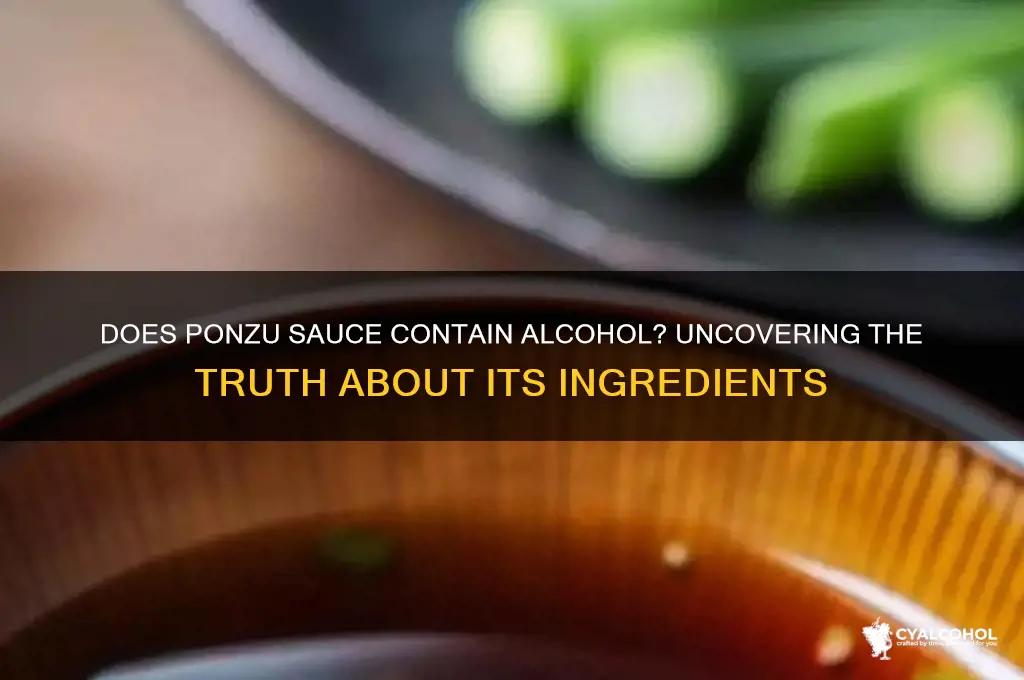 is there alcohol in ponzu sauce