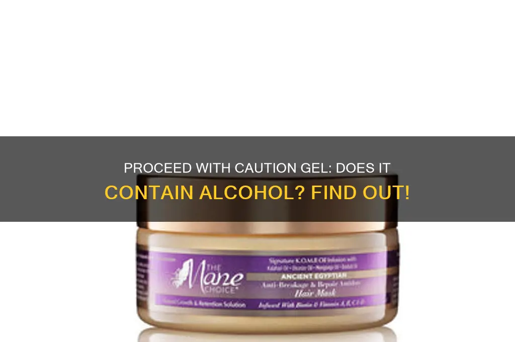 is there alcohol in proceed with caution gel