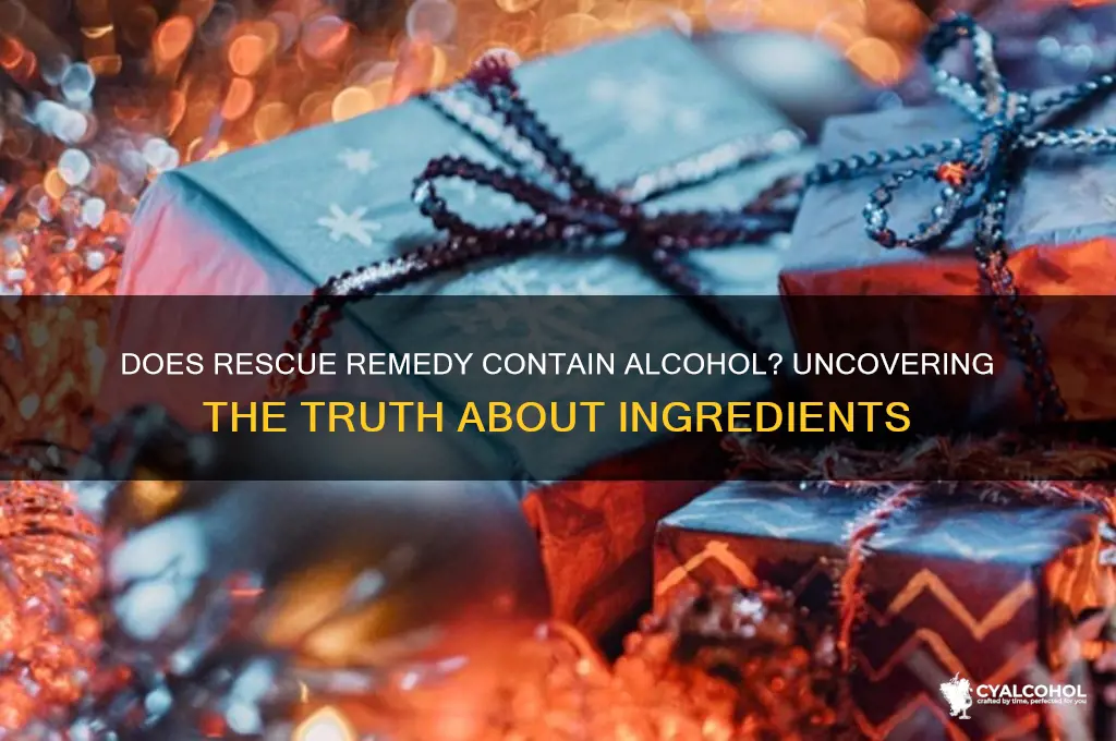 is there alcohol in rescue remedy