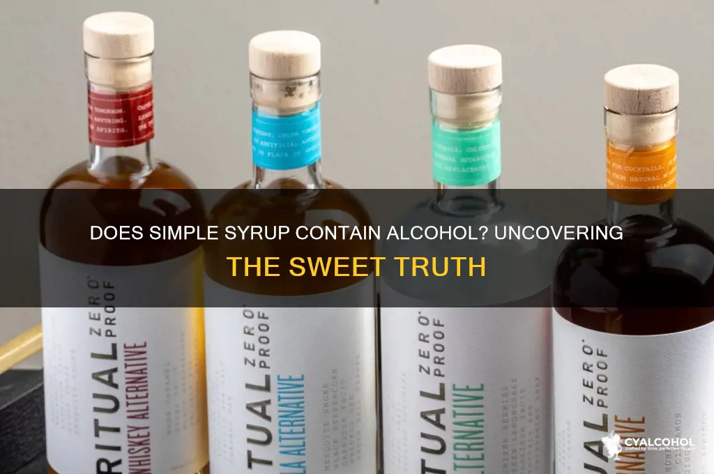 is there alcohol in simple syrup