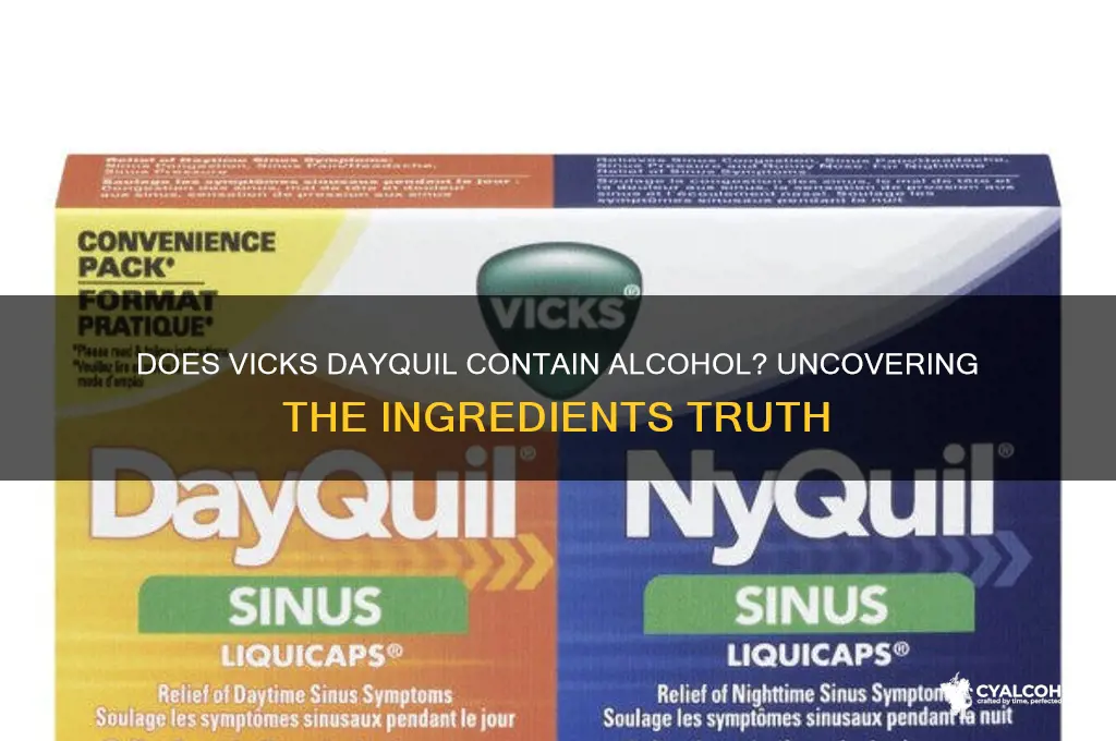 is there alcohol in vicks dayquil