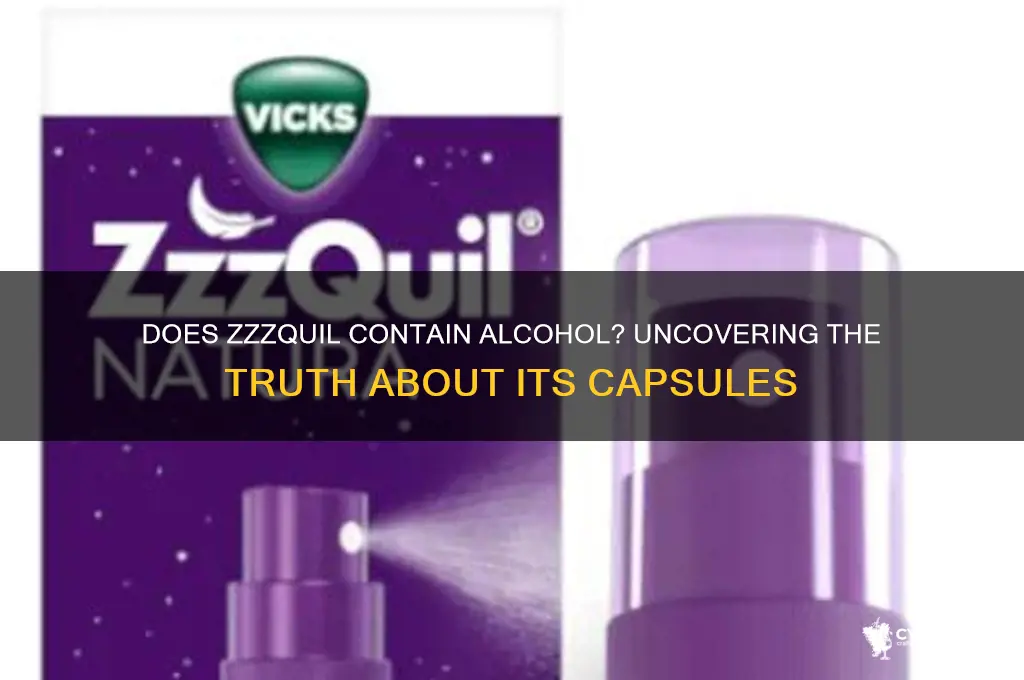 is there alcohol in zzzquil capsules