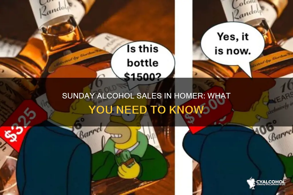 is there alcohol sales on sunday in homer