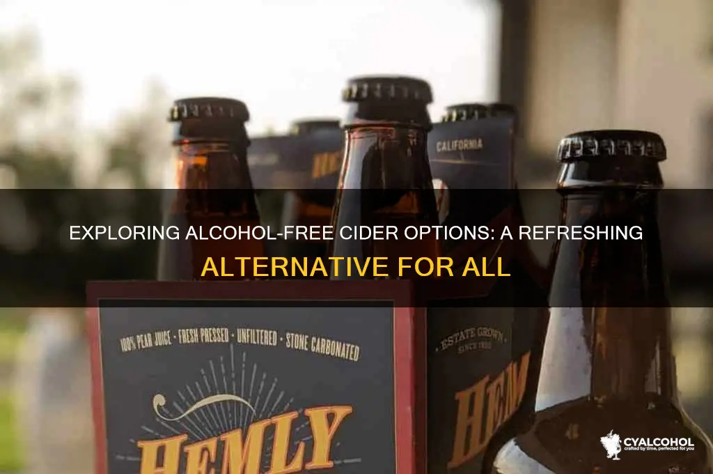 is there an alcohol free cider