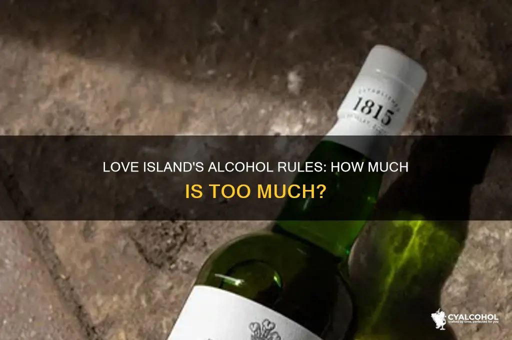 is there an alcohol limit on love island