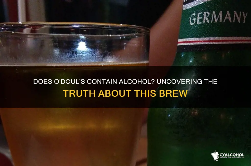 is there any alcohol in o doul
