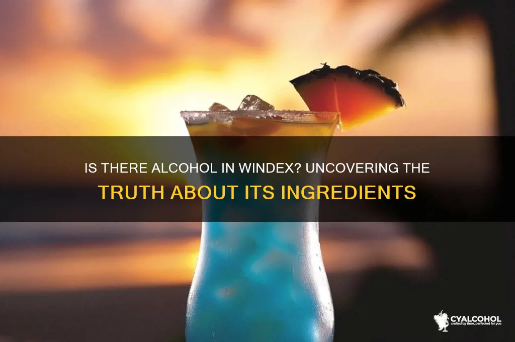 is there any alcohol in windex