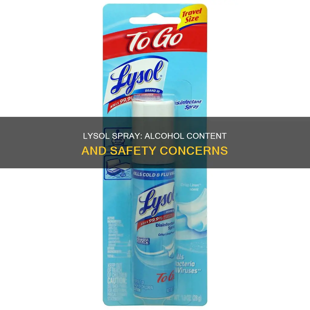 is there any form of alcohol in lysol spray