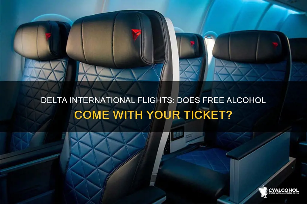 is there free alcohol on delta international flights