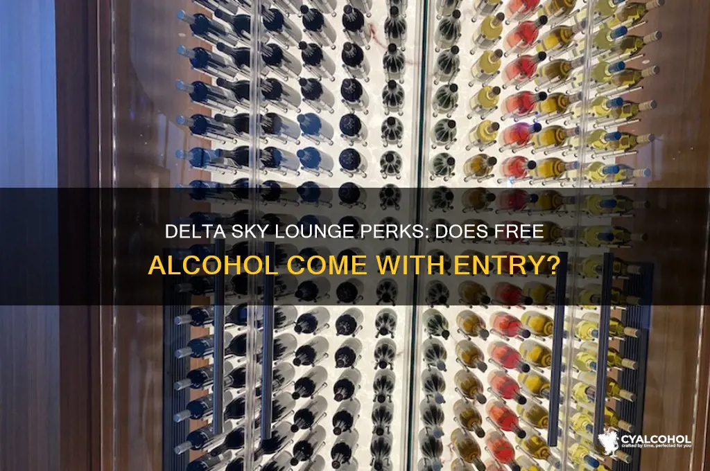 is there free alcohol on delta sky lounge