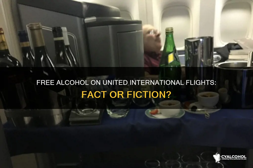 is there free alcohol on united international flights