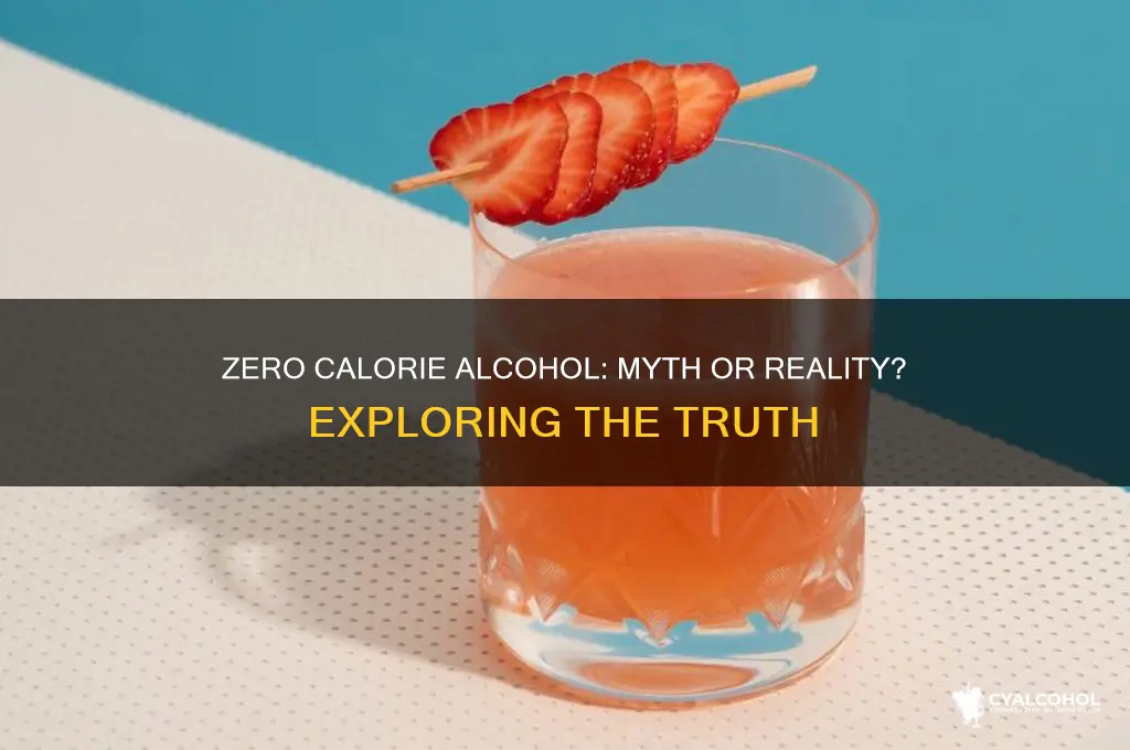 is there such thing as zero calorie alcohol