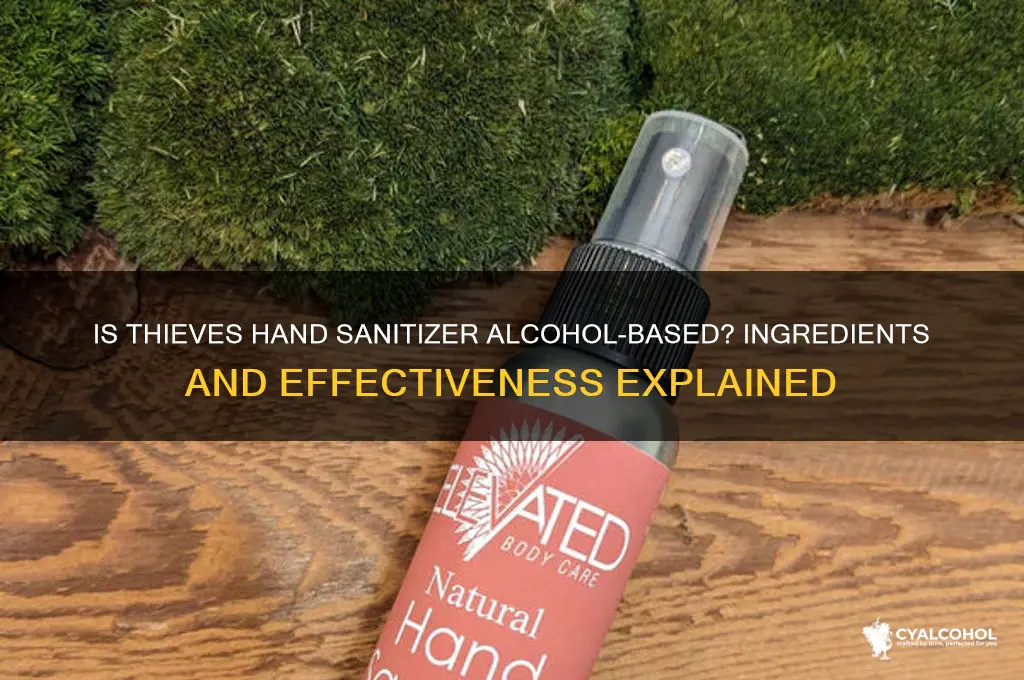 is thieves hand sanitizer alcohol based