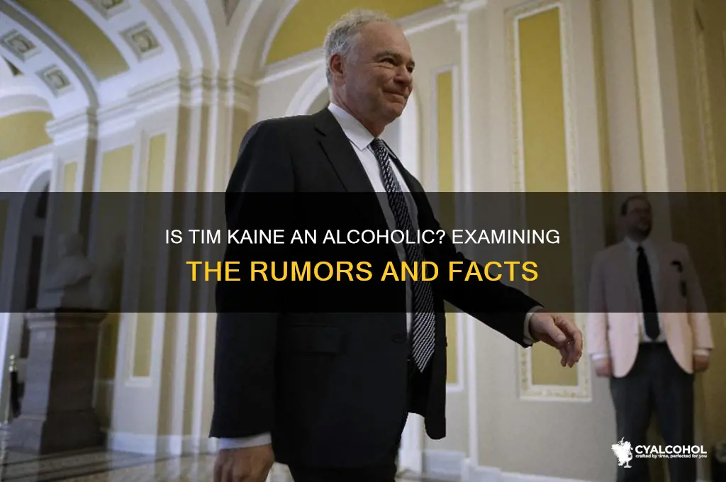is tim kaine an alcoholic