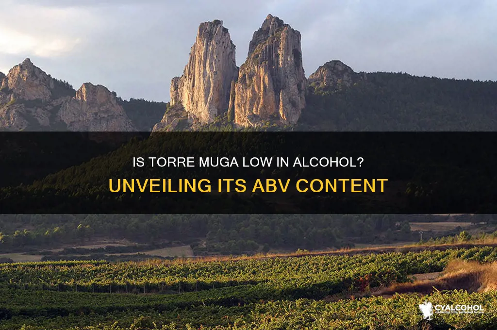 is torre muga low in alcohol