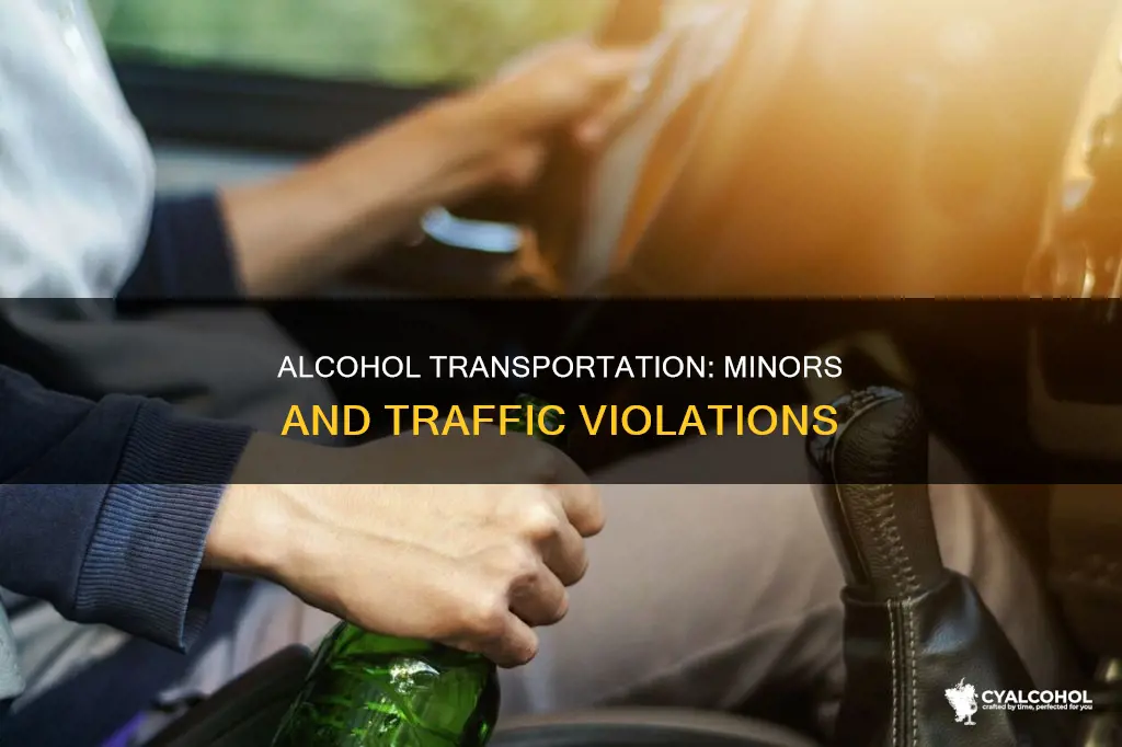 is transporting alcohol as a minor a traffic violation