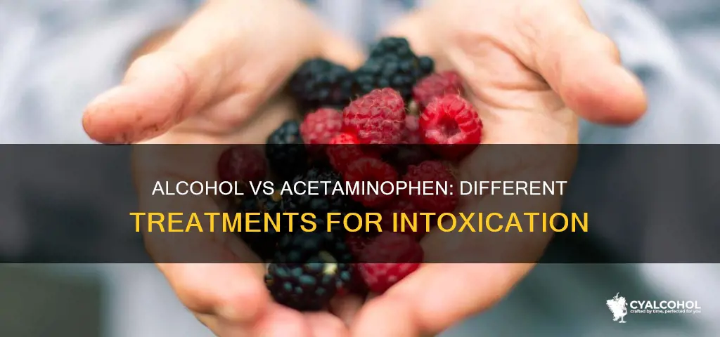 is treatment for alcohol and acetaminophen intoxication the same