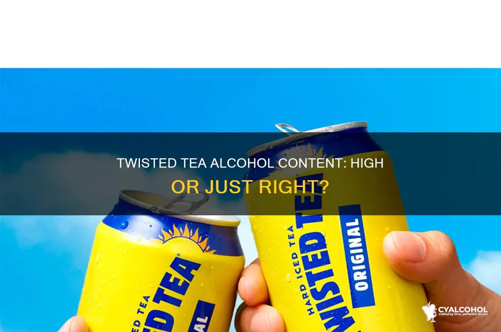 is twisted tea high in alcohol