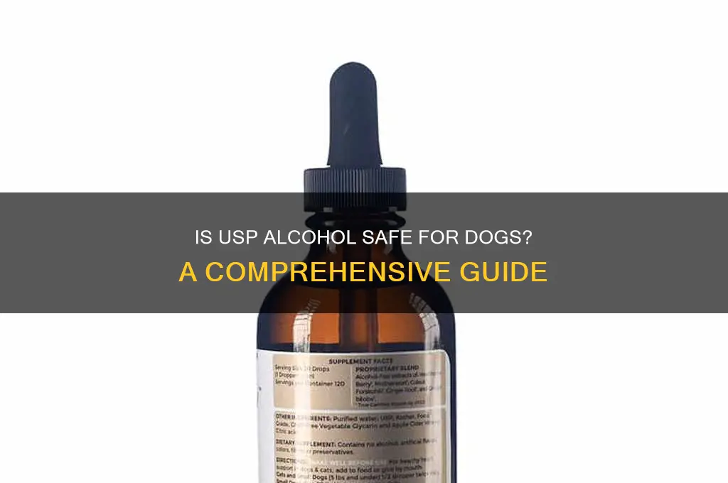 is usp alcohol safe for dogs