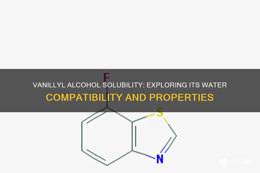 is vanillyl alcohol soluble in water