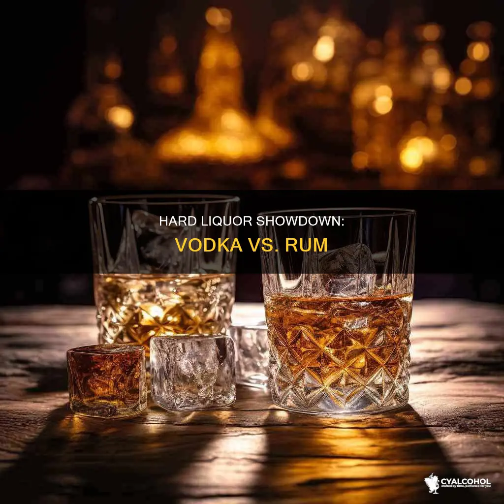 is vodka a higher level of alcohol than rum