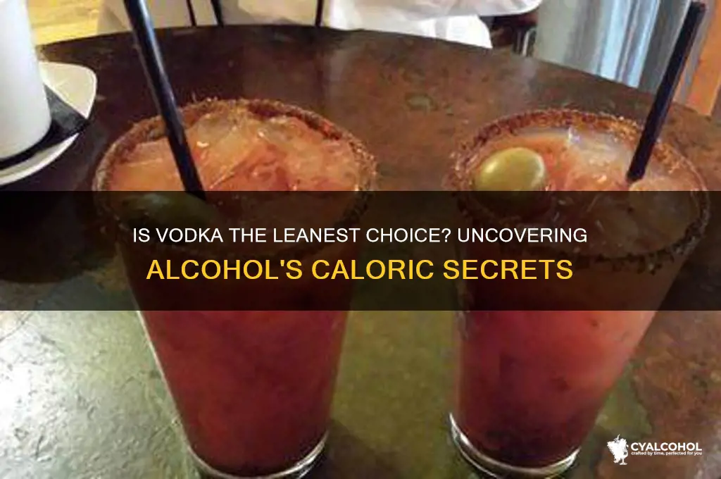 is vodka the least fattening alcohol