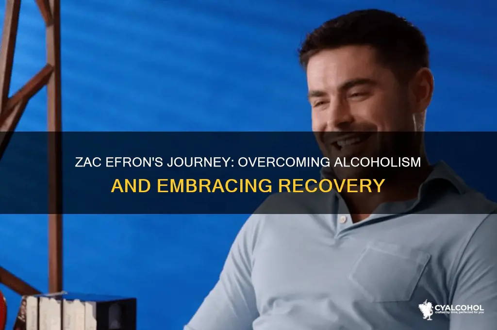 is zac efron a recovering alcoholic