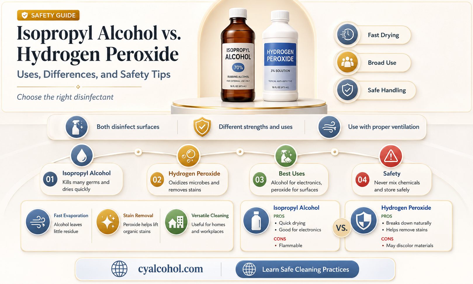 are isoprople alcohol and hydrogen prooxide