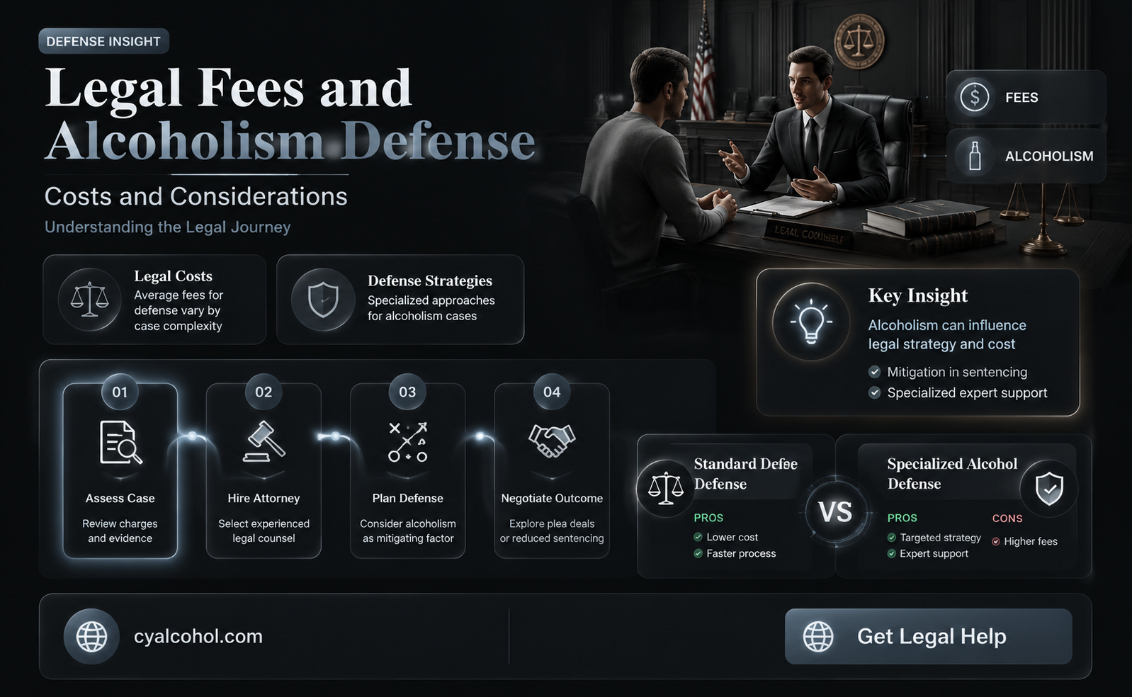are legal fees connected with defense of alcoholism