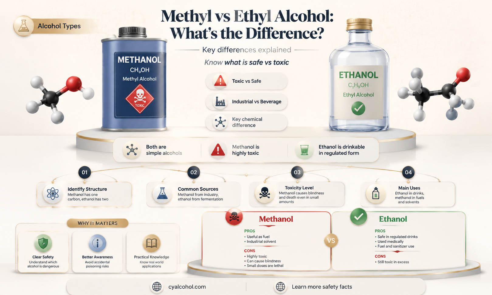 are methyl alcohol and ethyl alcohol the same thing