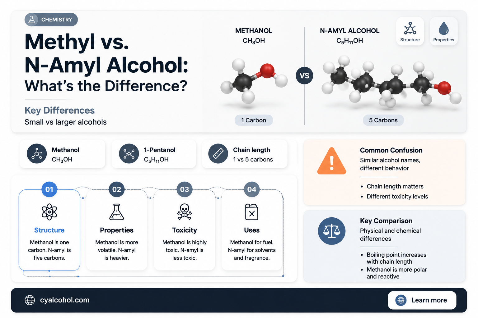 are n-amyl alcohol and methyl alcohol the same