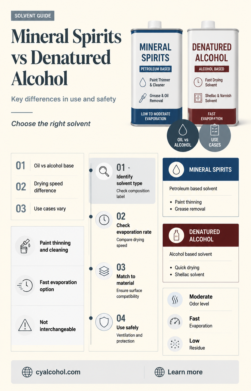are mineral spirits the same as denatured alcohol