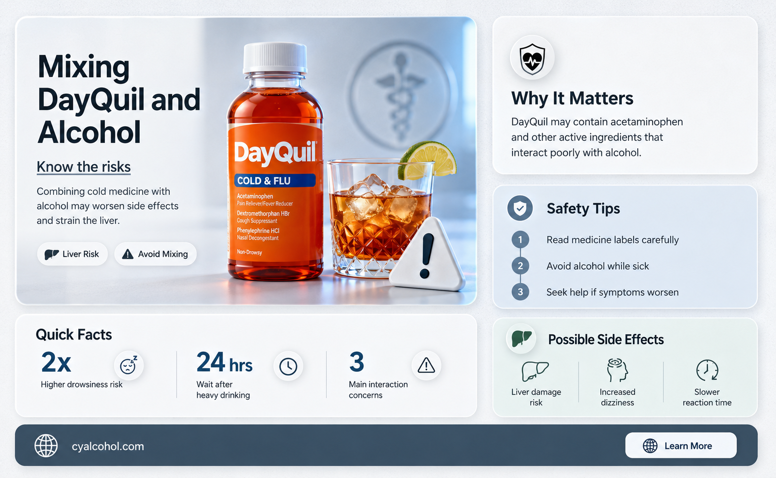 are dayquil and alcohol