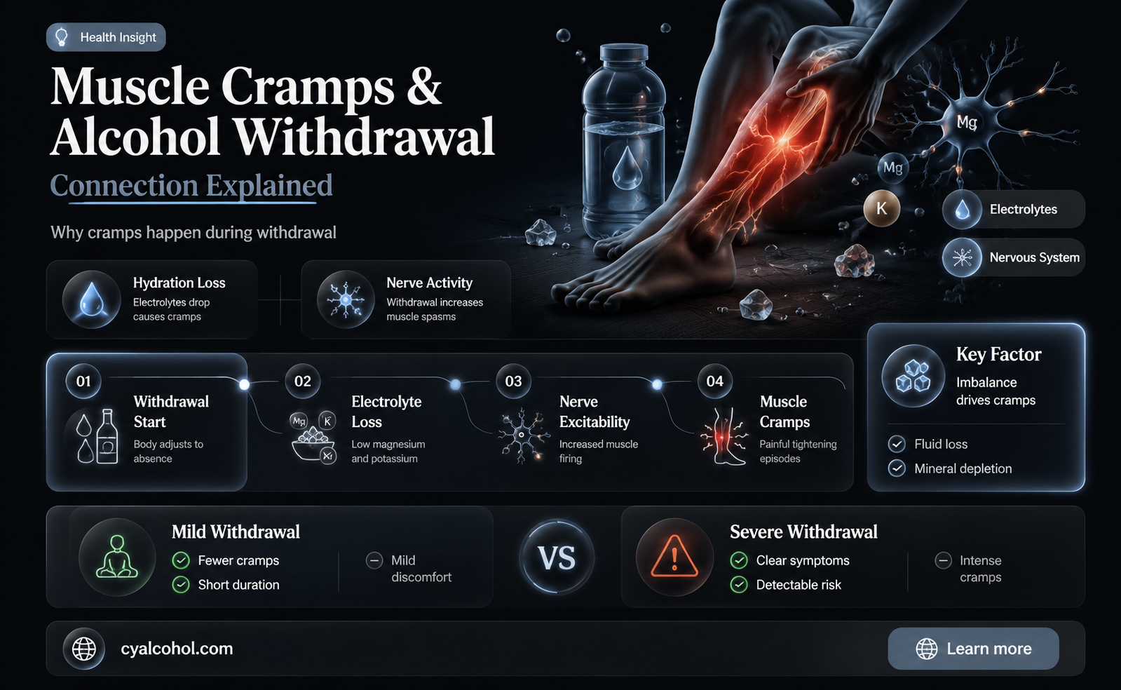 are muscle cramps a symptom of alcohol withdrawal