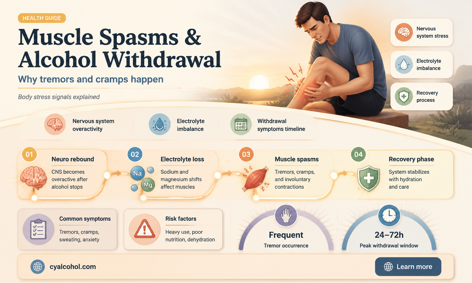are muscle spasms a sign of alcohol withdrawal