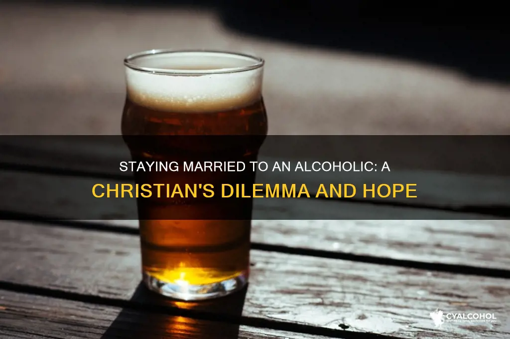 should a christian stay married to an alcoholic
