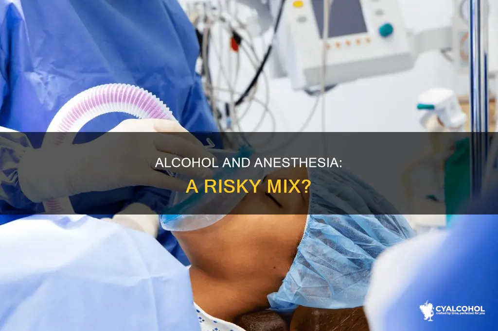 should a person consume alcohol the day after general anesthesia