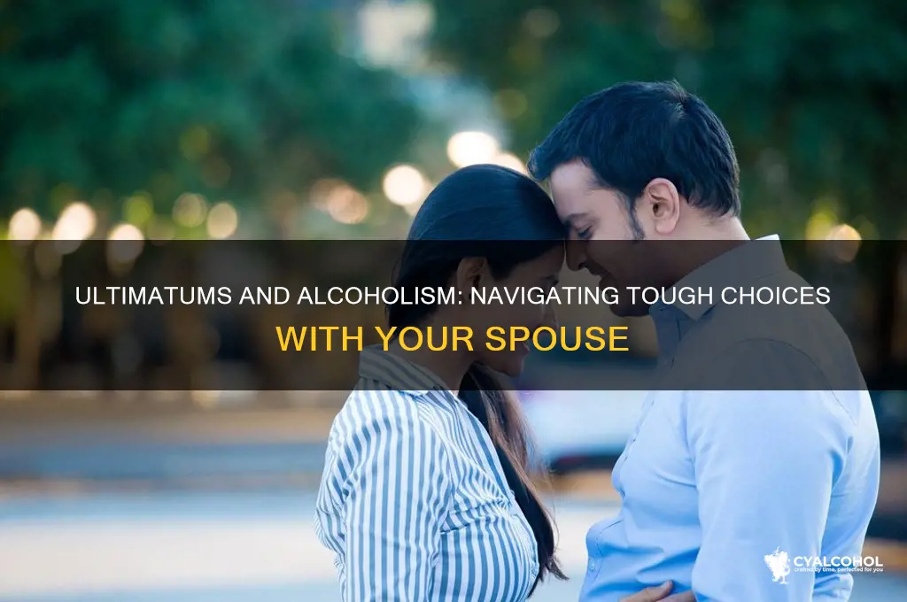 should i give my alcoholic husband an ultimatum