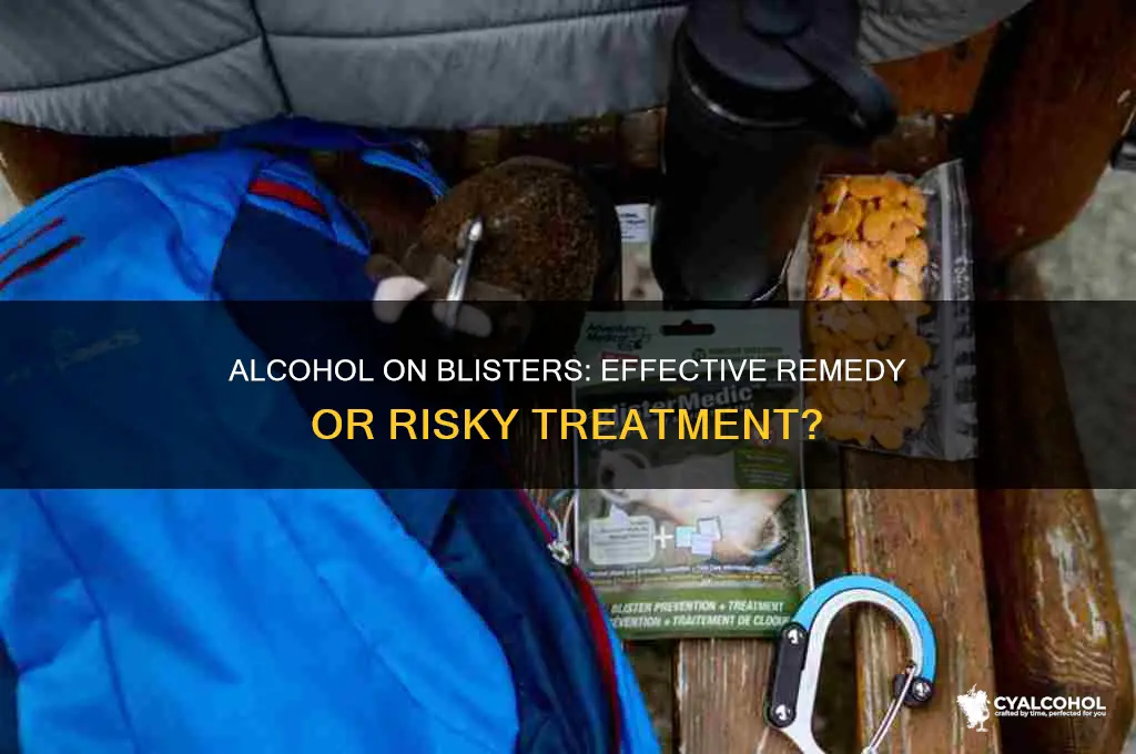 should i put alcohol on blister