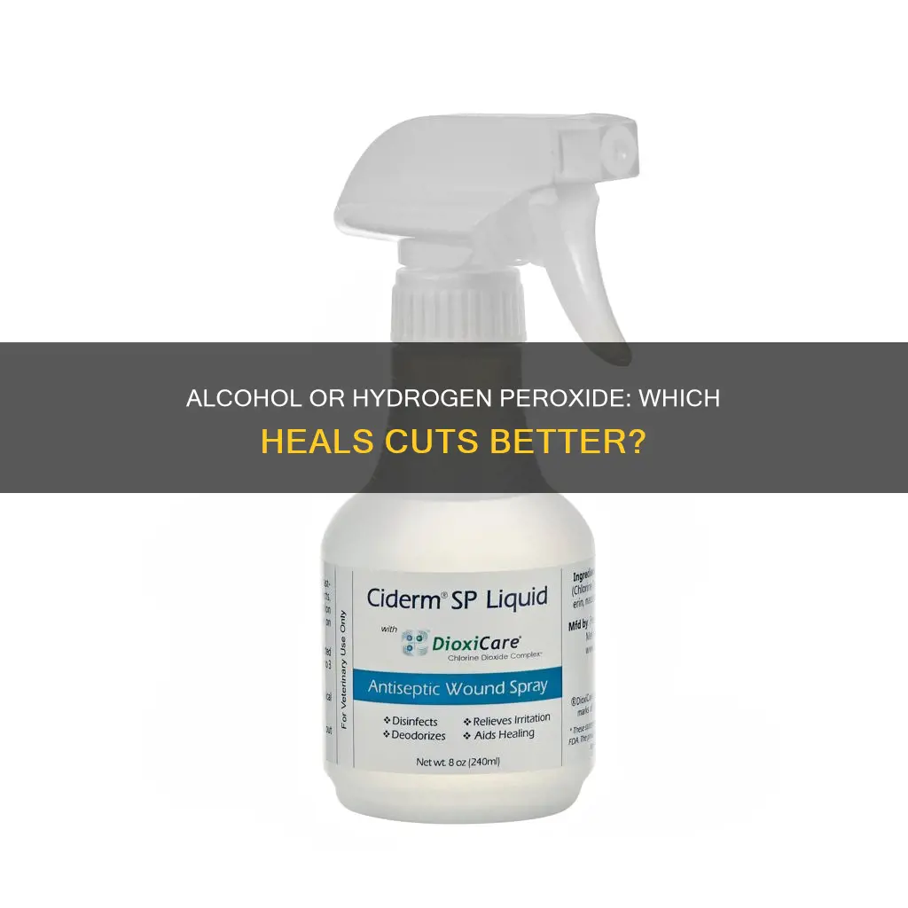 should i put alcohol or hydrogen peroxide on a cut