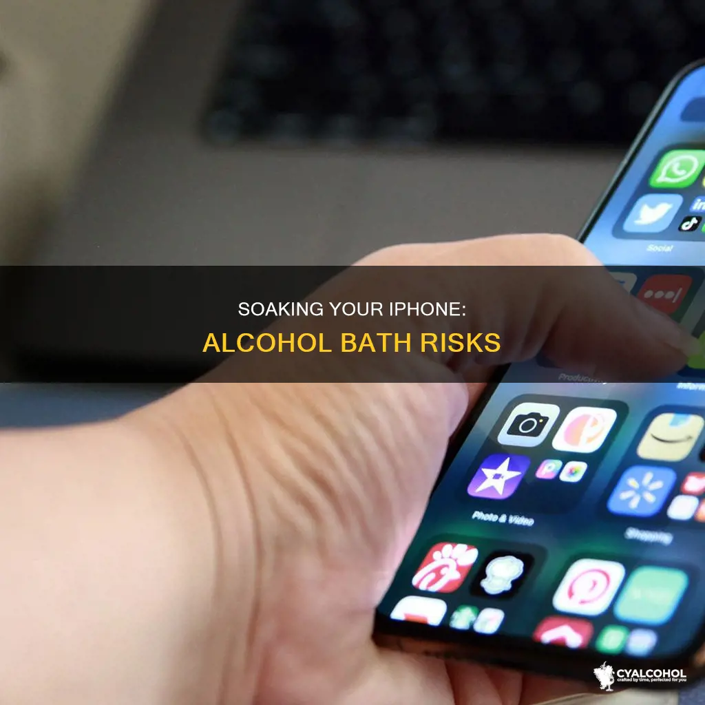 should i soak iphone in alcohol with battery in