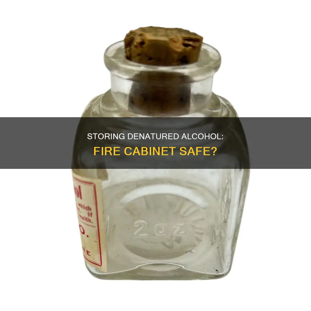 should i store denatured alcohol in my fire cabinet